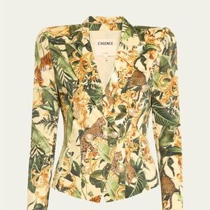 L'AGENCE Women's Tropical Print Jacket